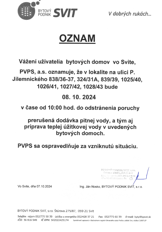 Oznam voda 241008